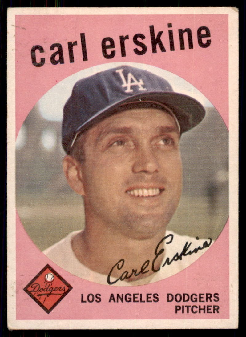 1959 Topps #217a Carl Erskine 1959 Topps #217a Carl Erskine