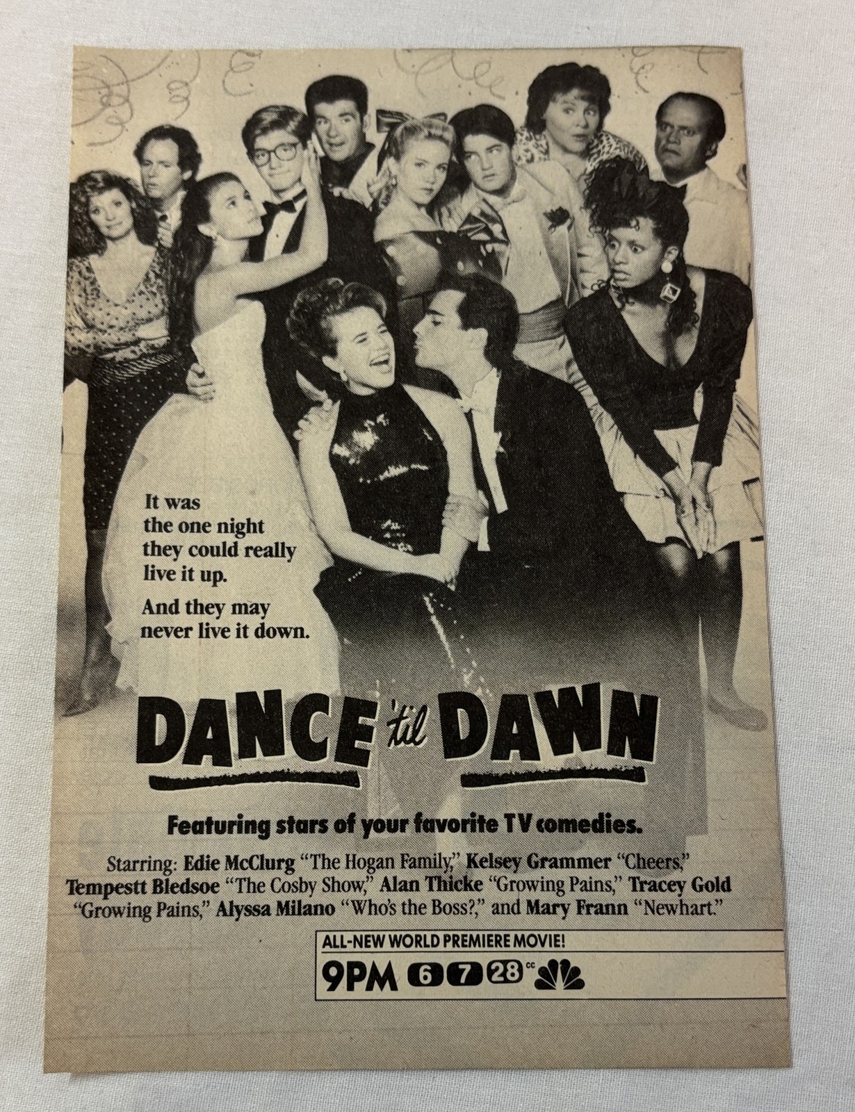 1988 NBC tv movie ad~ DANCE TIL DAWN Tempestt Bledsoe,Alyssa Milano,Tracey Gold 1988 NBC tv movie ad~ DANCE TIL DAWN Tempestt Bledsoe,Alyssa Milano,Tracey Gold