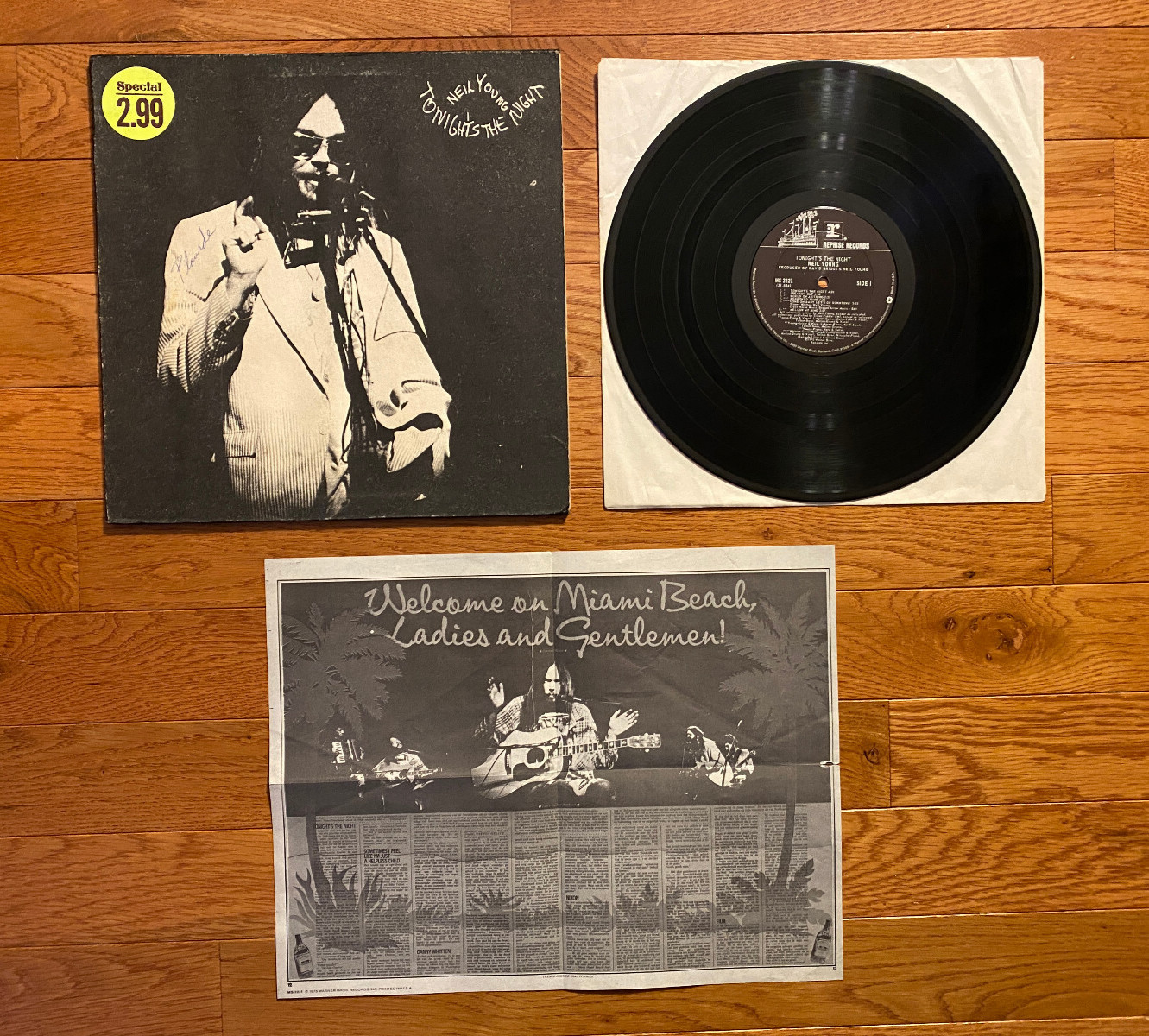 Neil Young - Tonight\'s the Night LP Reprise MS 2221 1975 1st Pressing