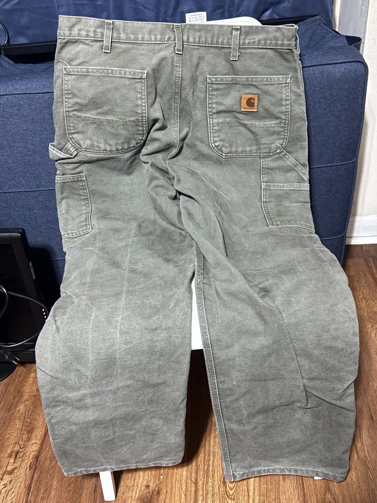 Carhartt B11-MOS Men’s Carpenter Work Pants 36x32 Green Cotton Canvas Carhartt B11-MOS Men’s Carpenter Work Pants 36x32 Green Cotton Canvas