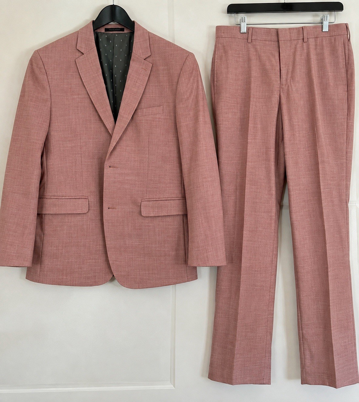 Men’s 2 Pieces Suit 34R Jacket , 42S Pants Couture 1910 Dusty Rose Pink Vintage Men’s 2 Pieces Suit 34R Jacket , 42S Pants Couture 1910 Dusty Rose Pink Vintage