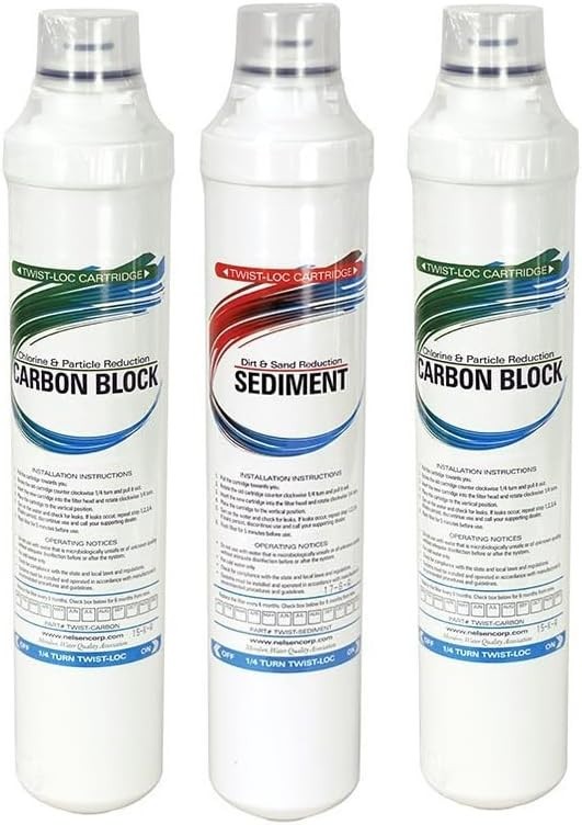 3 Count Nelsen Twist-Loc Reverse Osmosis Filter Replacement Kit 3 Count Nelsen Twist-Loc Reverse Osmosis Filter Replacement Kit