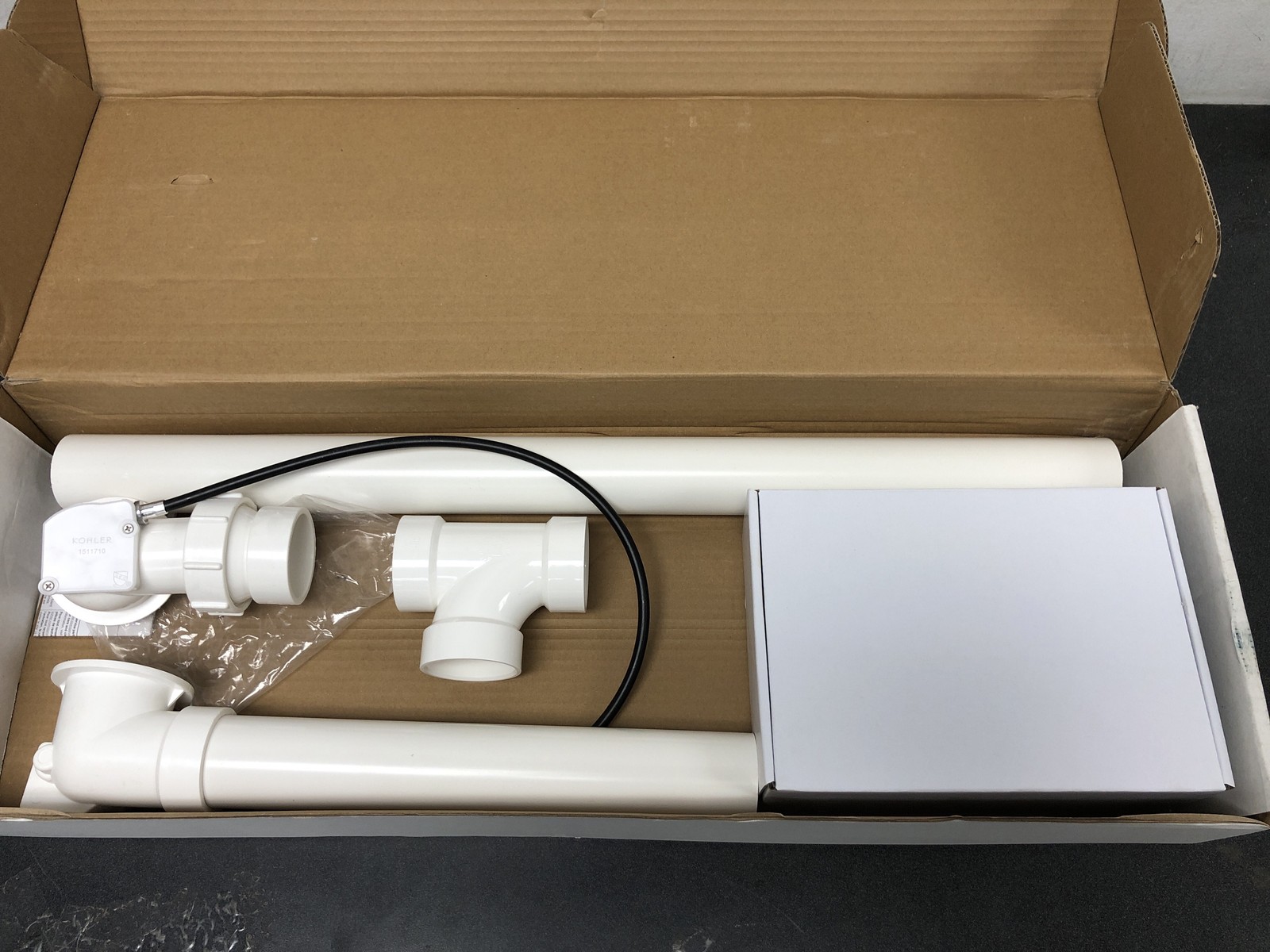 Kohler K-7213-BL Matte Black Tub Drain Kit with Overflow & PVC