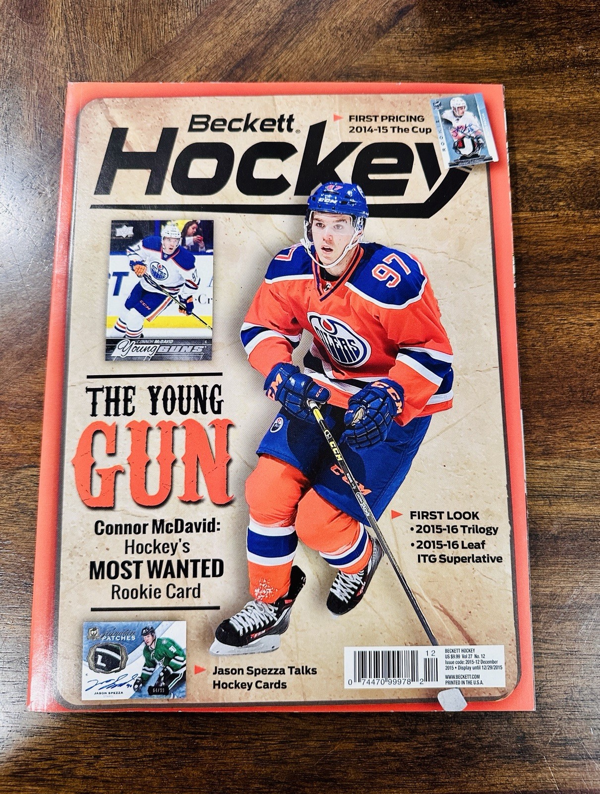 2015 CONNOR McDAVID Young Gun Rookie Magazine Cover RC Beckett NHL