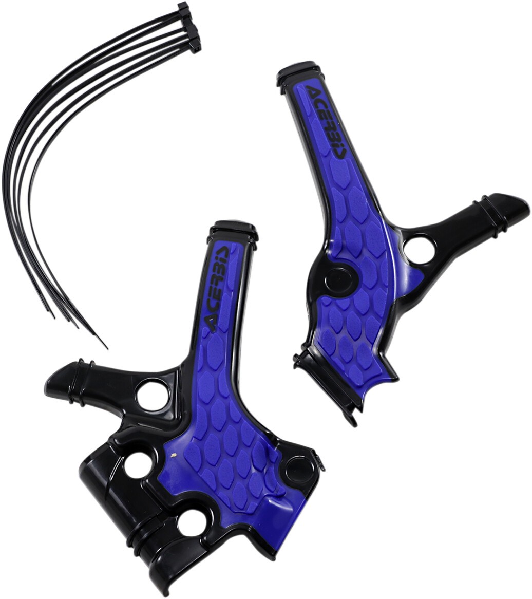 Acerbis X-Grip Frame Guards Pair Black/Blue Yamaha YZ 18-25