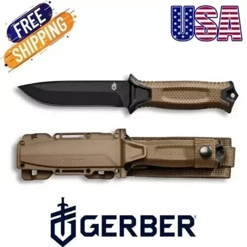 Gerber StrongArm Fixed Blade Knife Plain Edge - Coyote Brown - NEW(FreeShipping)