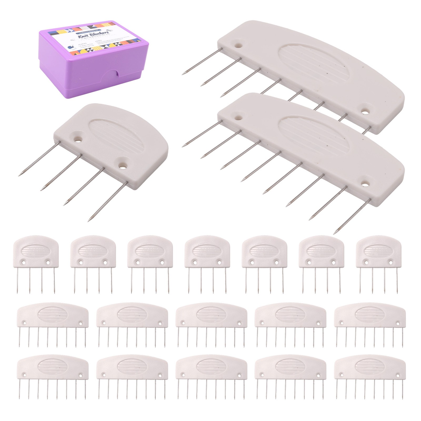 20Pcs Knit Blockers Set Stainless Steel Knitting Blocking Combs and Pin3198 20Pcs Knit Blockers Set Stainless Steel Knitting Blocking Combs and Pin3198