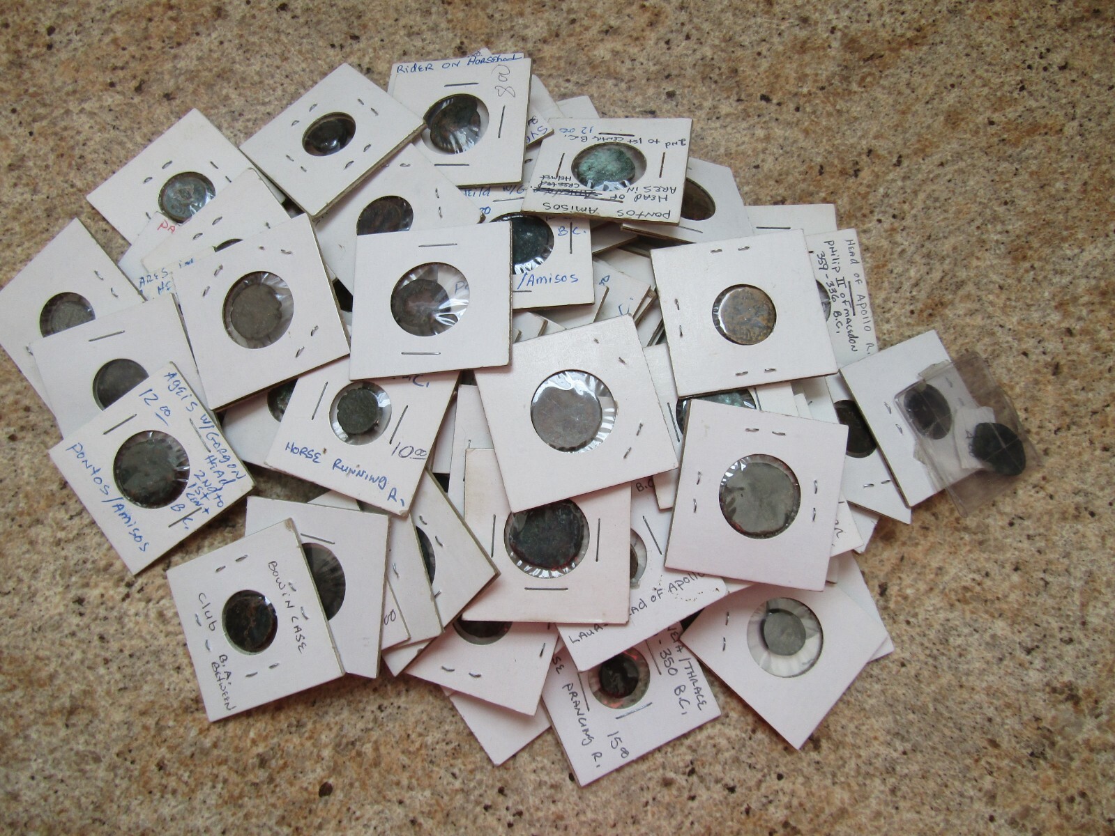 RARE Identified lot of (10) GREEK Bronze coins 450-100 B.C. RARE Identified lot of (10) GREEK Bronze coins 450-100 B.C.