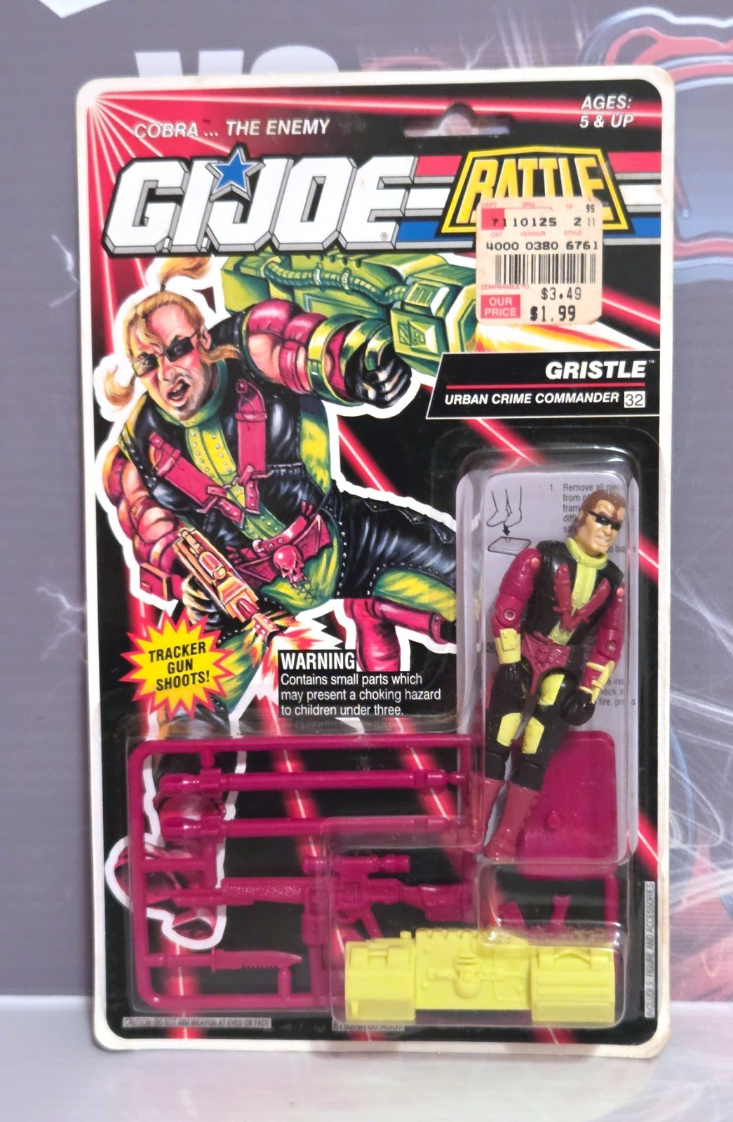 Vintage Hasbro 1993 GI Joe Battle Corps Gristle v1 Comic Book