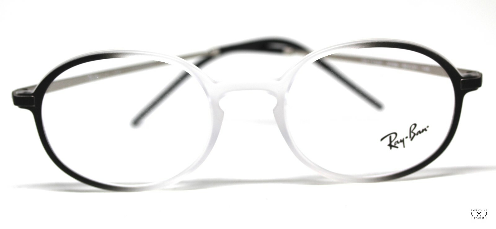 Ray Ban RB7153F 5789 Black/White Ombre Eyeglasses New Authentic 52 Ray Ban RB7153F 5789 Black/White Ombre Eyeglasses New Authentic 52