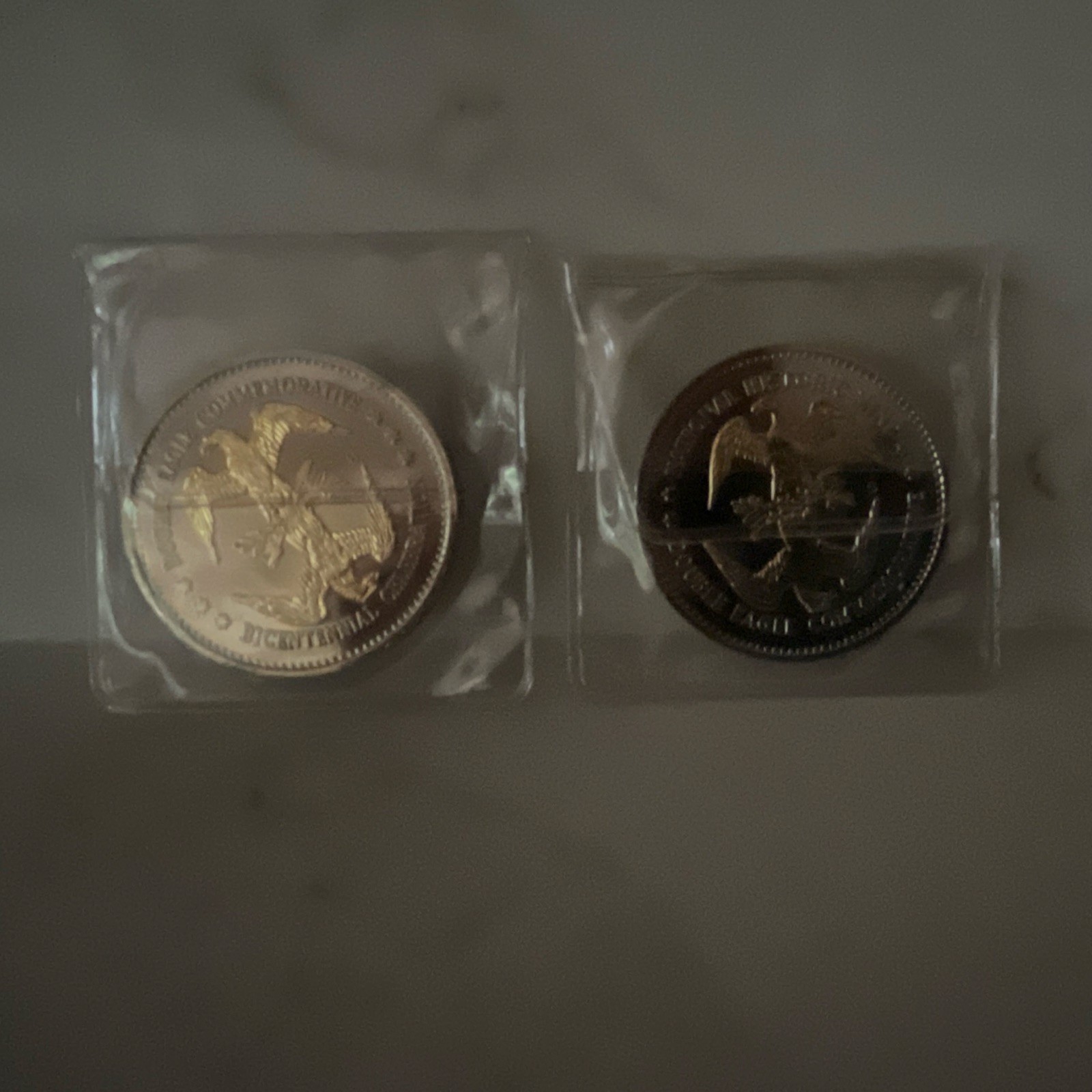 1987 Double Eagle Coin Bicentennial - Set of 2 - Liberty Bell, Constitution