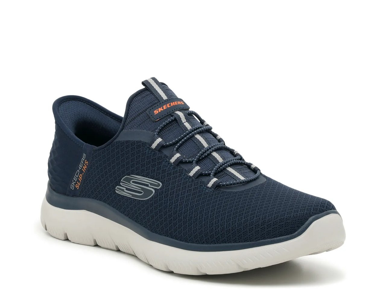 Skechers Men\'s Hands Free Slip-ins Summits High Range Slip-On Sneaker Navy Wide