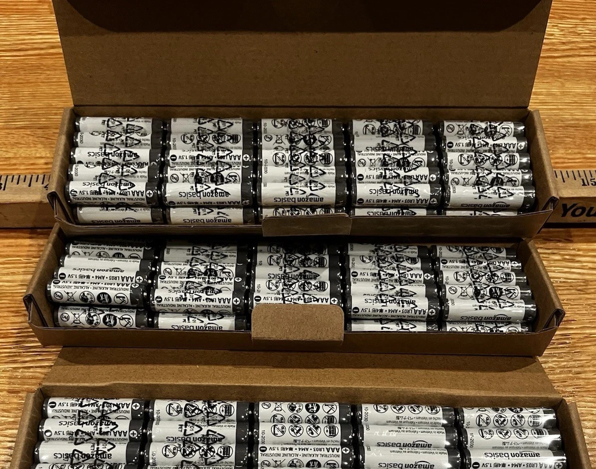 New Amazon Basics Industrial High Capacity 150-Pack AAA Batteries, 1.5 Volt Bulk