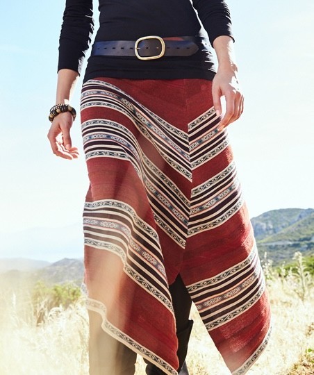 Peruvian Connection Pisac Knit Skirt Size M 100% Pima Cotton Excellent Condition