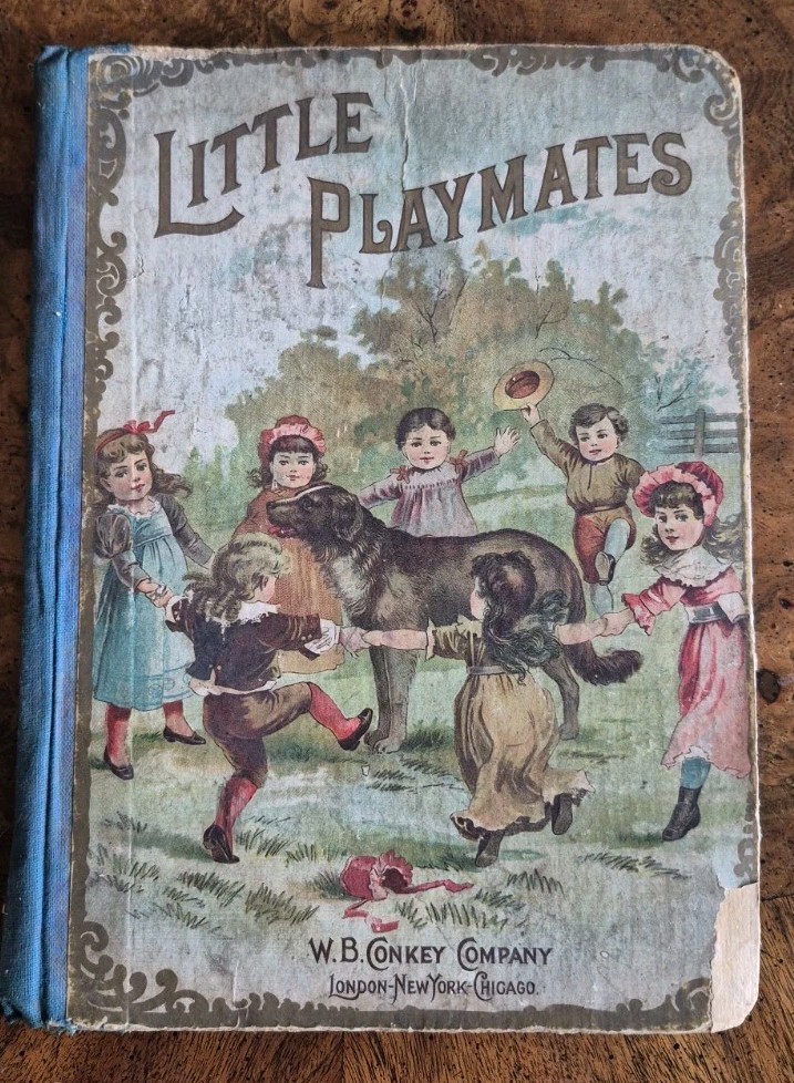 Antique 1894 Victorian Children\'s Book Little Playmates Illustrated RARE