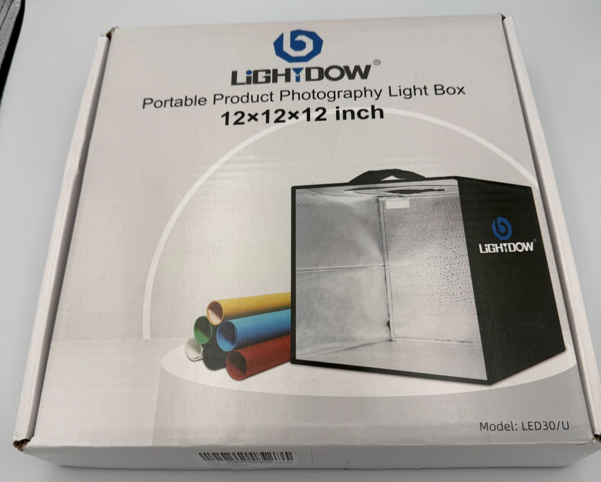 Lightdow Portable Product Photography Light Box 12x12x12 Inch LED30/U White Ligh