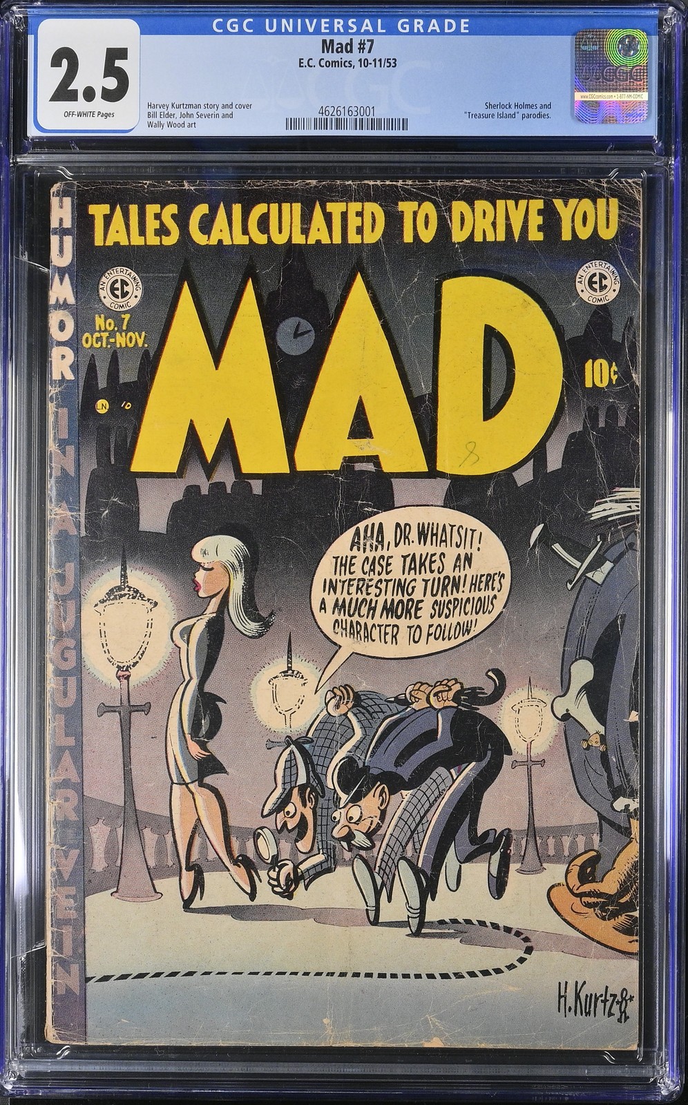 Mad #7 - E.C. Comics 1953 CGC 2.5 Sherlock Holmes and 