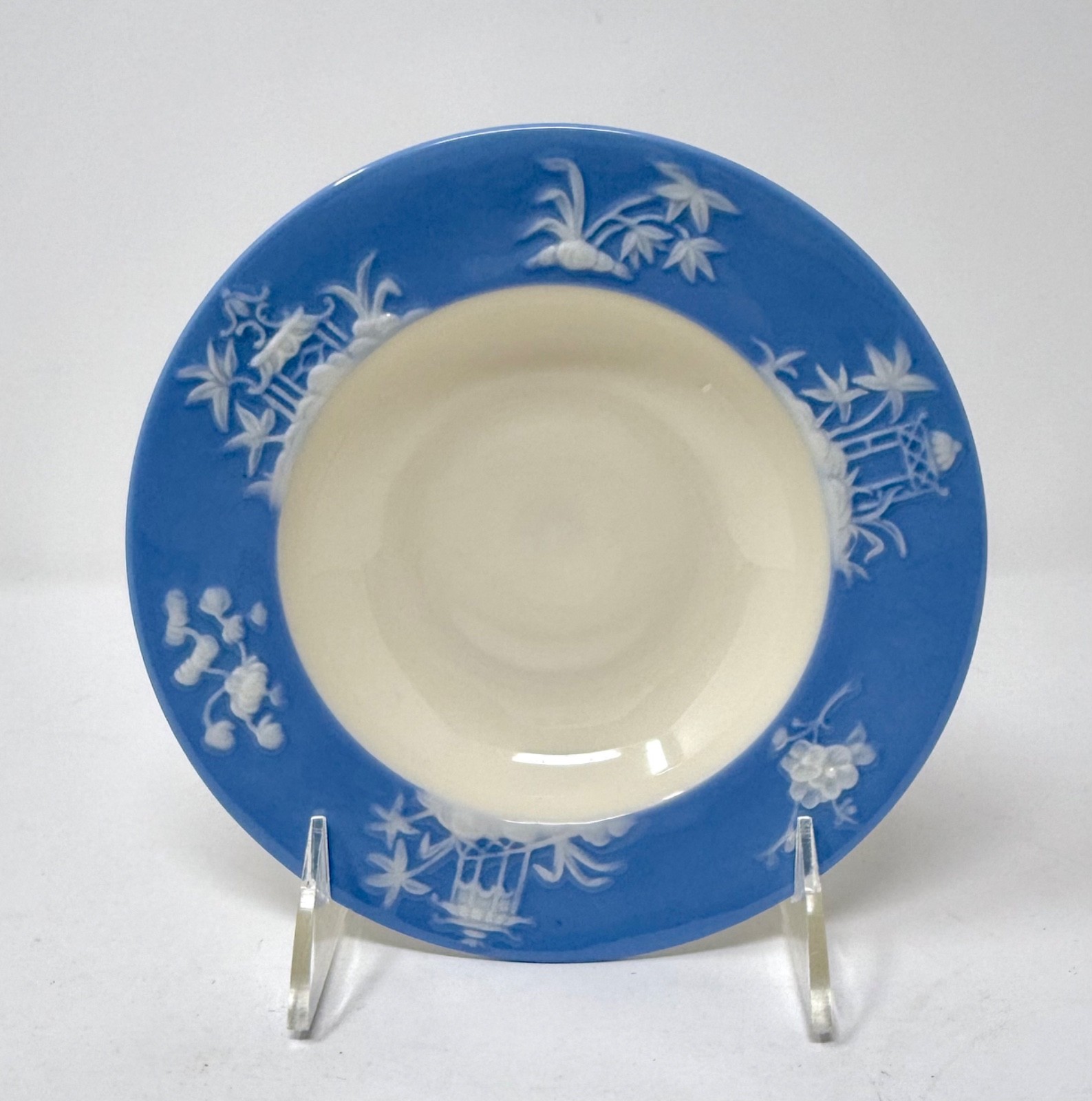 Very Rare Antique Lenox Pagoda Blue Berry Bowl 6.25\ Very Rare Antique Lenox Pagoda Blue Berry Bowl 6.25\