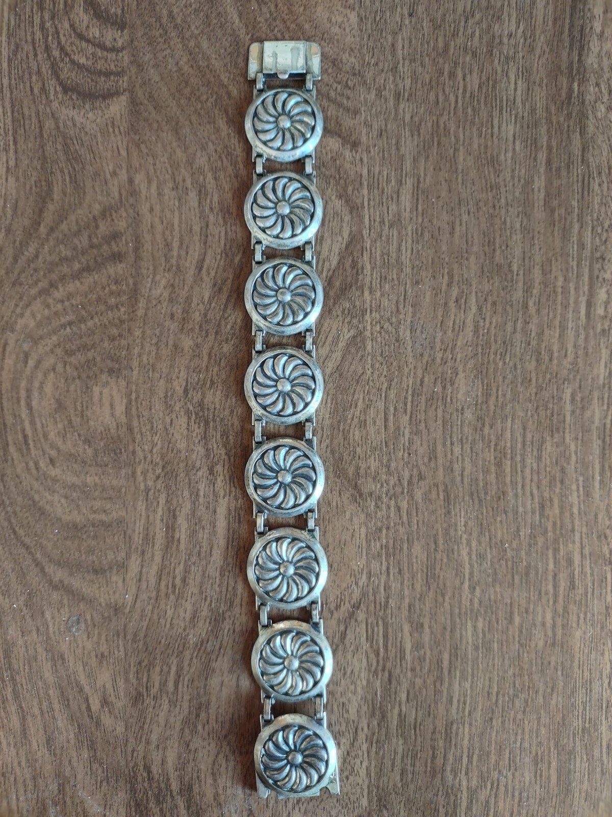 Vintage Sterling Silver Bracelet 7.5” 28 g Flowers Link Vintage Sterling Silver Bracelet 7.5” 28 g Flowers Link