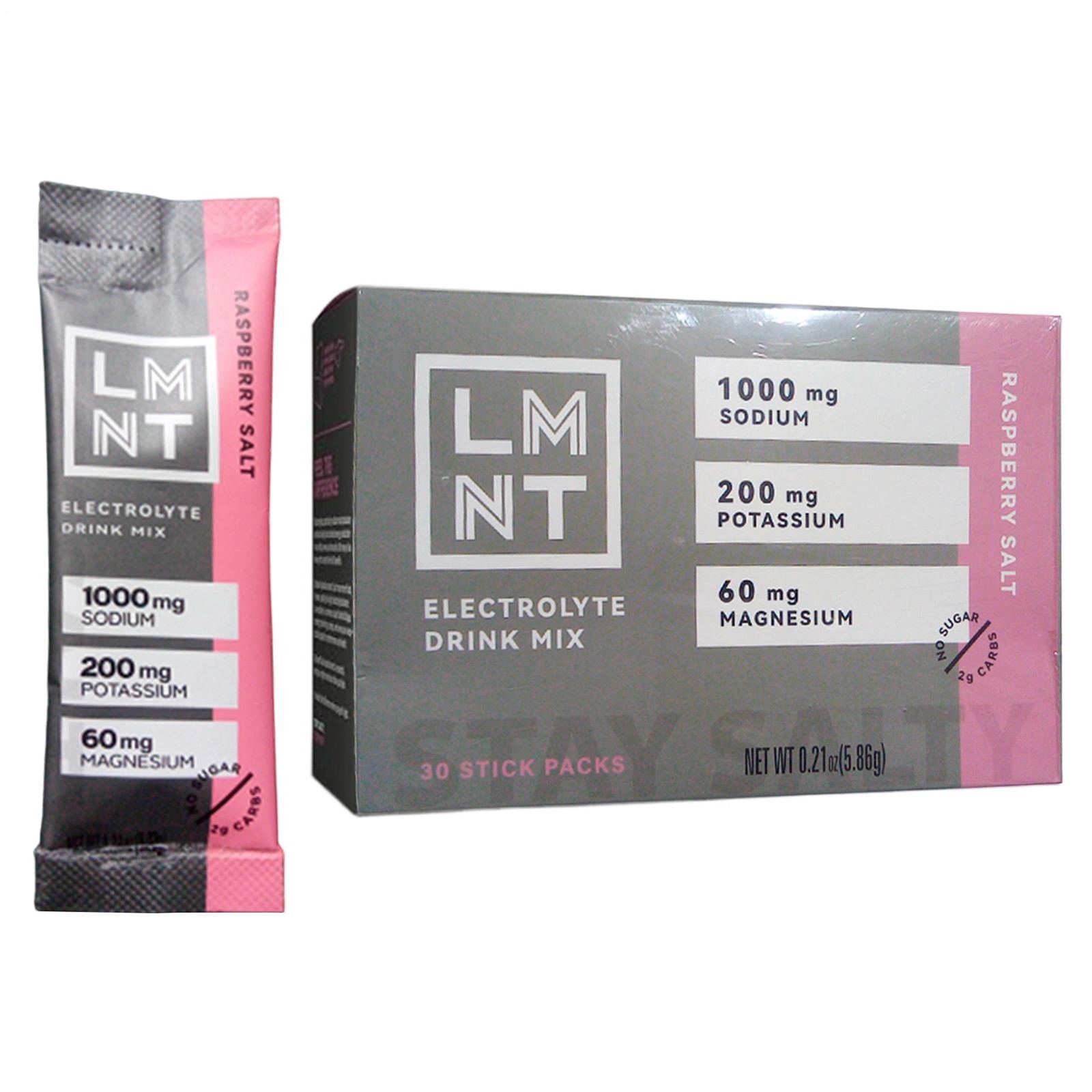 LMNT Electrolytes: 30-Pack Raspberry Salt ZERO-Sugar | NEW | Keto