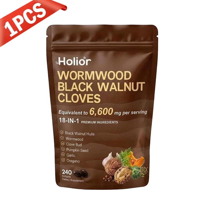 5X Holior Wormwood Black Walnut Clove Herbal Supplement 240 Softgels US