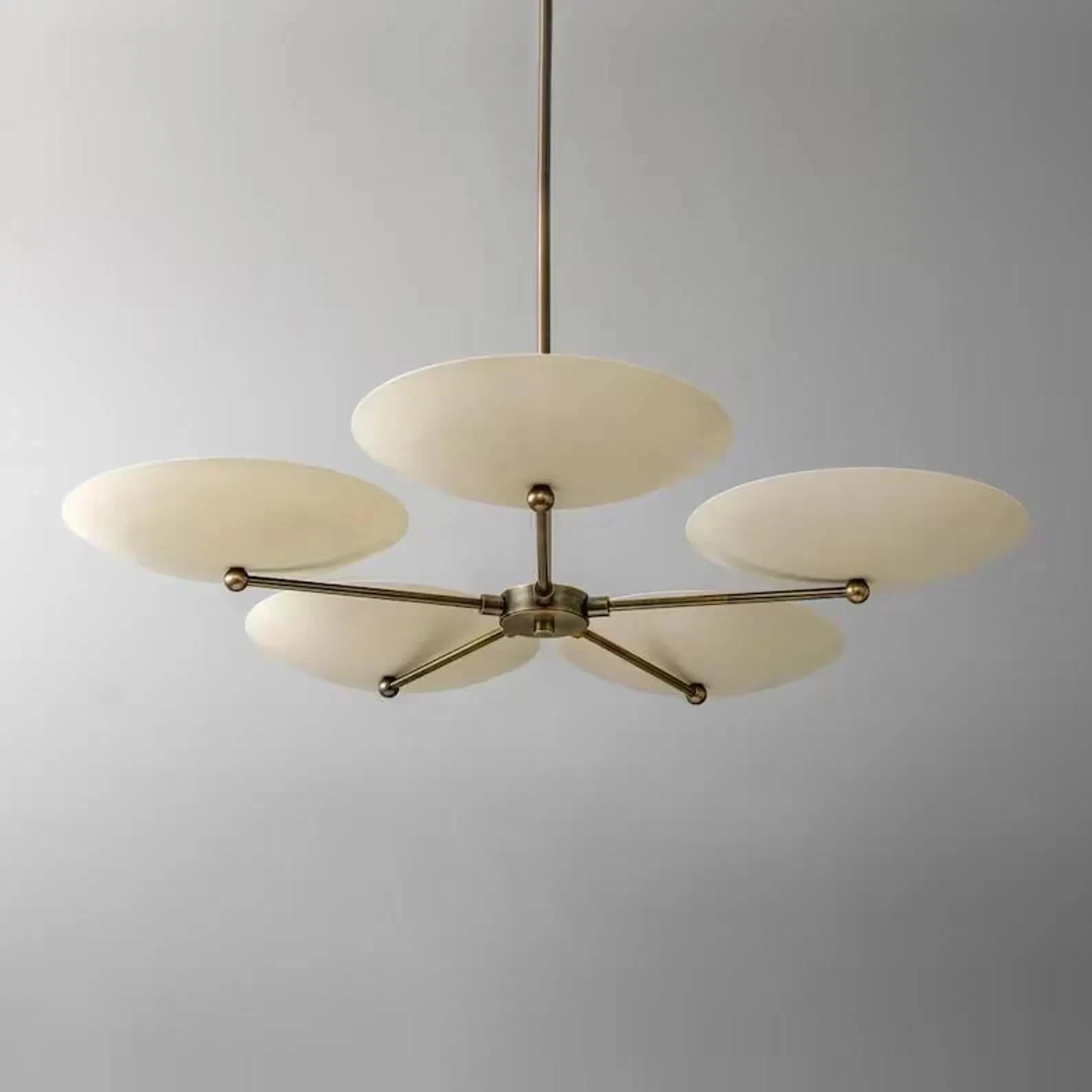 Mid-Century 5-arm ceiling light Modern brass chandelier Sputnik Light Chandelier