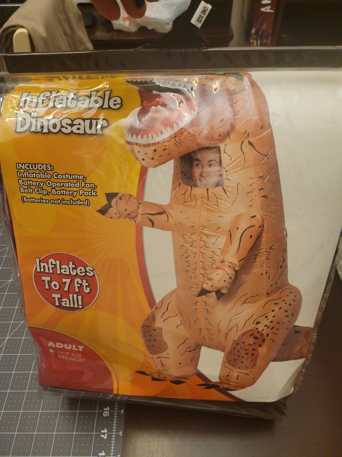 Spirit Halloween Adult T-REX Inflatable Donny the Dino Dinosaur Costume 