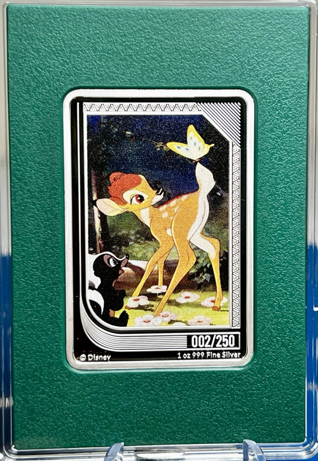 2024 Agoro DISNEY Classics Trading Coin BAMBI Emerald Mint 1oz Silver LOW #2