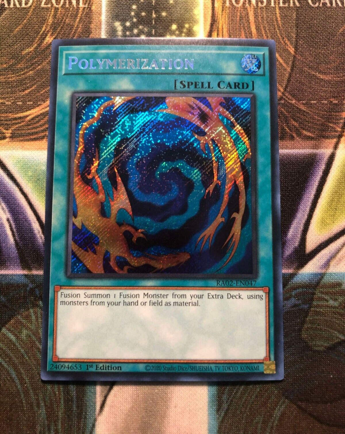 *** POLYMERIZATION *** 1ST EDITION SECRET RARE RA02-EN047 (NM) YUGIOH