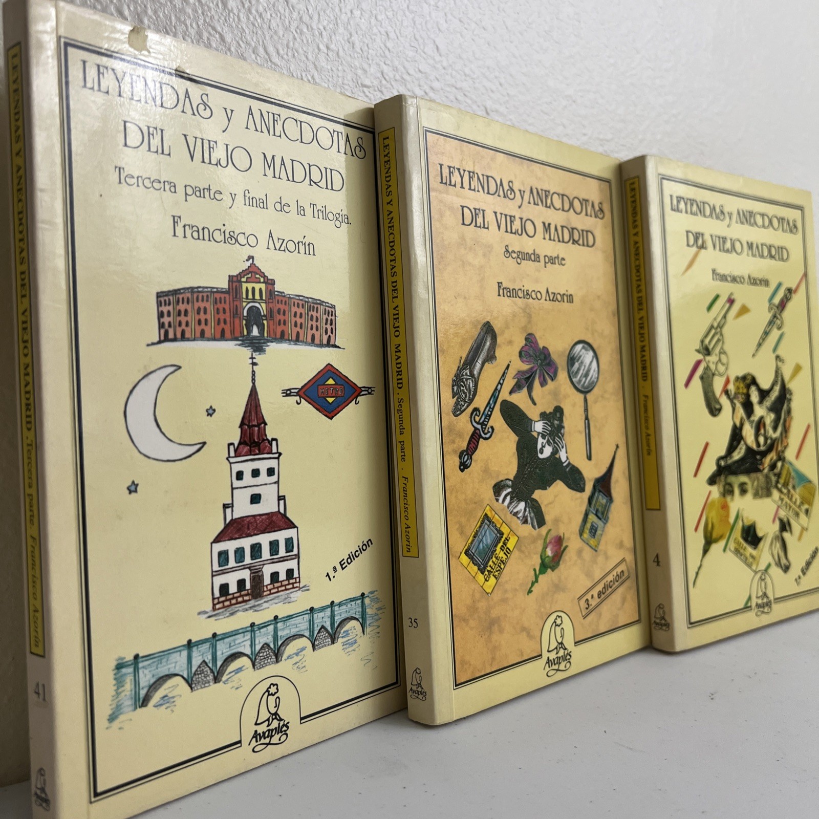 Leyendas y anecdotas del viejo Madrid Francisco Azorin avaples 1992 Trilogia Set