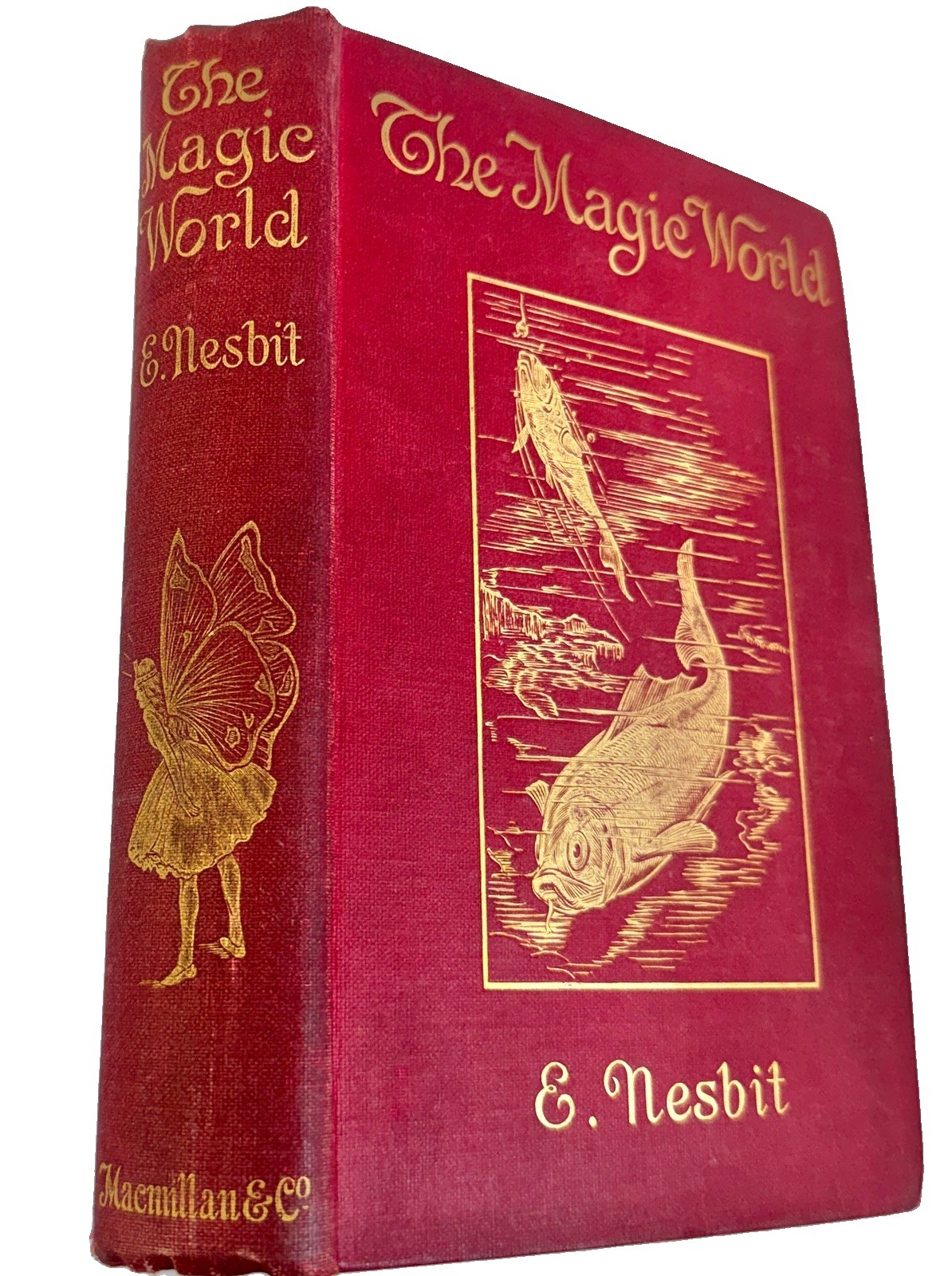 1912 The Magic World E Nesbit H R Millar Spencer Pryse Illustrated Red Gilt Book