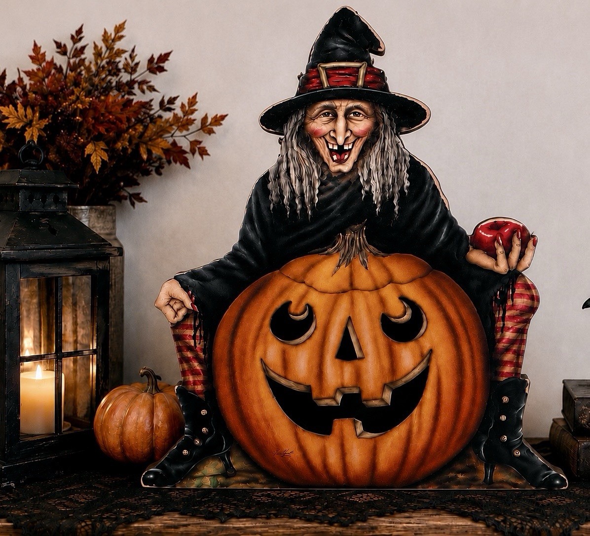 Boardwalk Originals 18” Smiling Witch” Print Hand Signed/Dated By Bonnie 2026