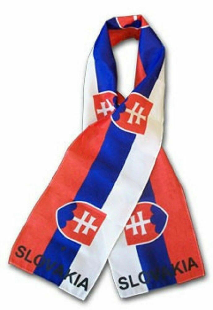Slovakia Country Lightweight Flag Printed Knitted Style Scarf 8\ Slovakia Country Lightweight Flag Printed Knitted Style Scarf 8\