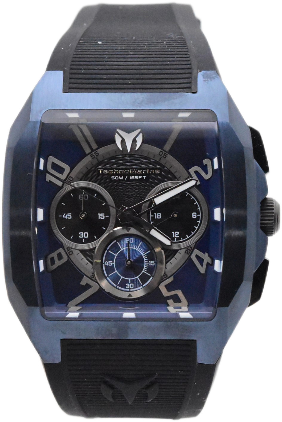 TechnoMarine Aqua Quadrant Men\'s 41mm Deep Dark Blue Chrono Watch TM-225111