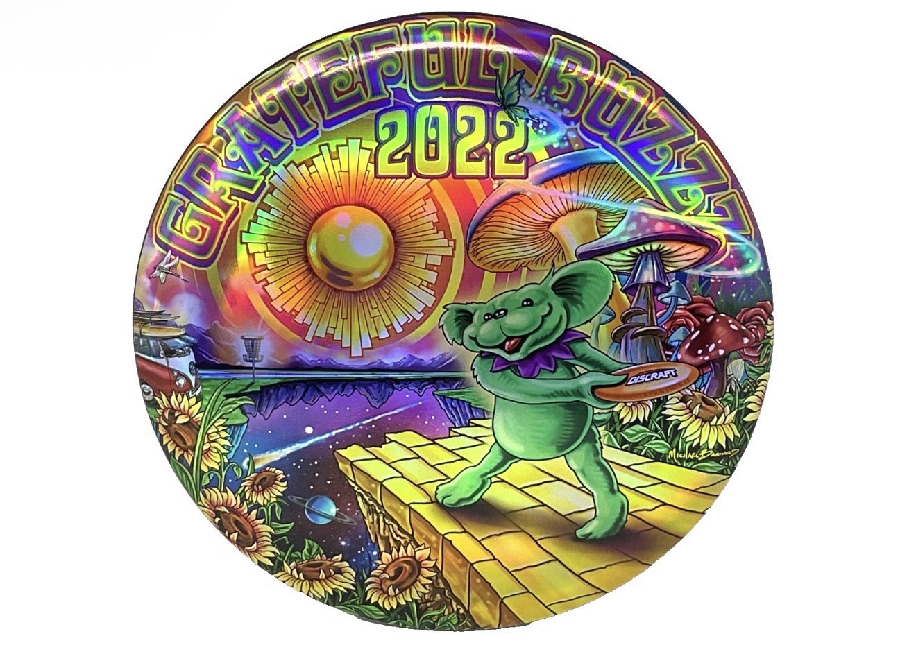 2022 Discraft Grateful Buzzz, Michael Barnard, Midrange Foil Golf Disc, 177g 2022 Discraft Grateful Buzzz, Michael Barnard, Midrange Foil Golf Disc, 177g