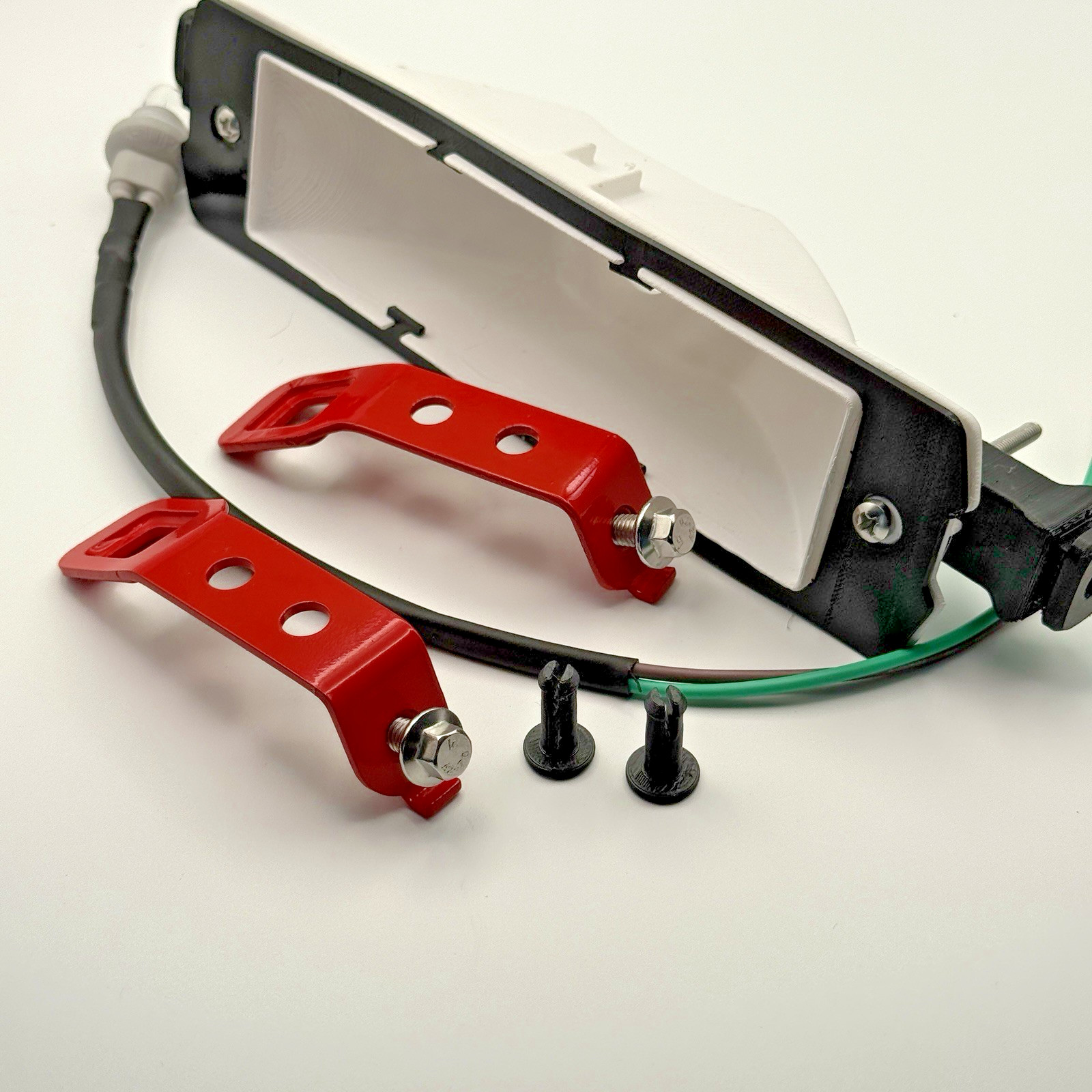 1986-1987 Honda TRX250R Rear Taillight Assy With Brackets Brand New NO LENS