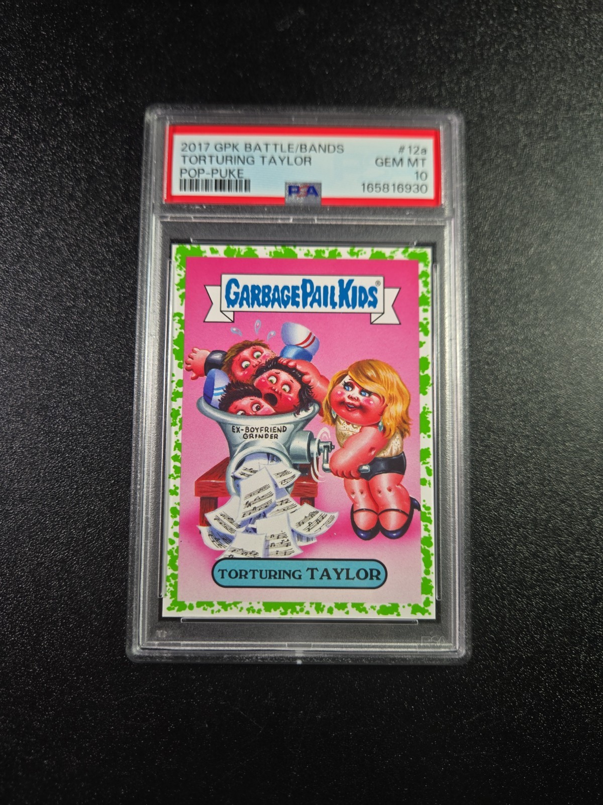 PSA 10 SP Green Torturing Taylor Swift ERAS Tour 2017 Garbage Pail Kids Card
