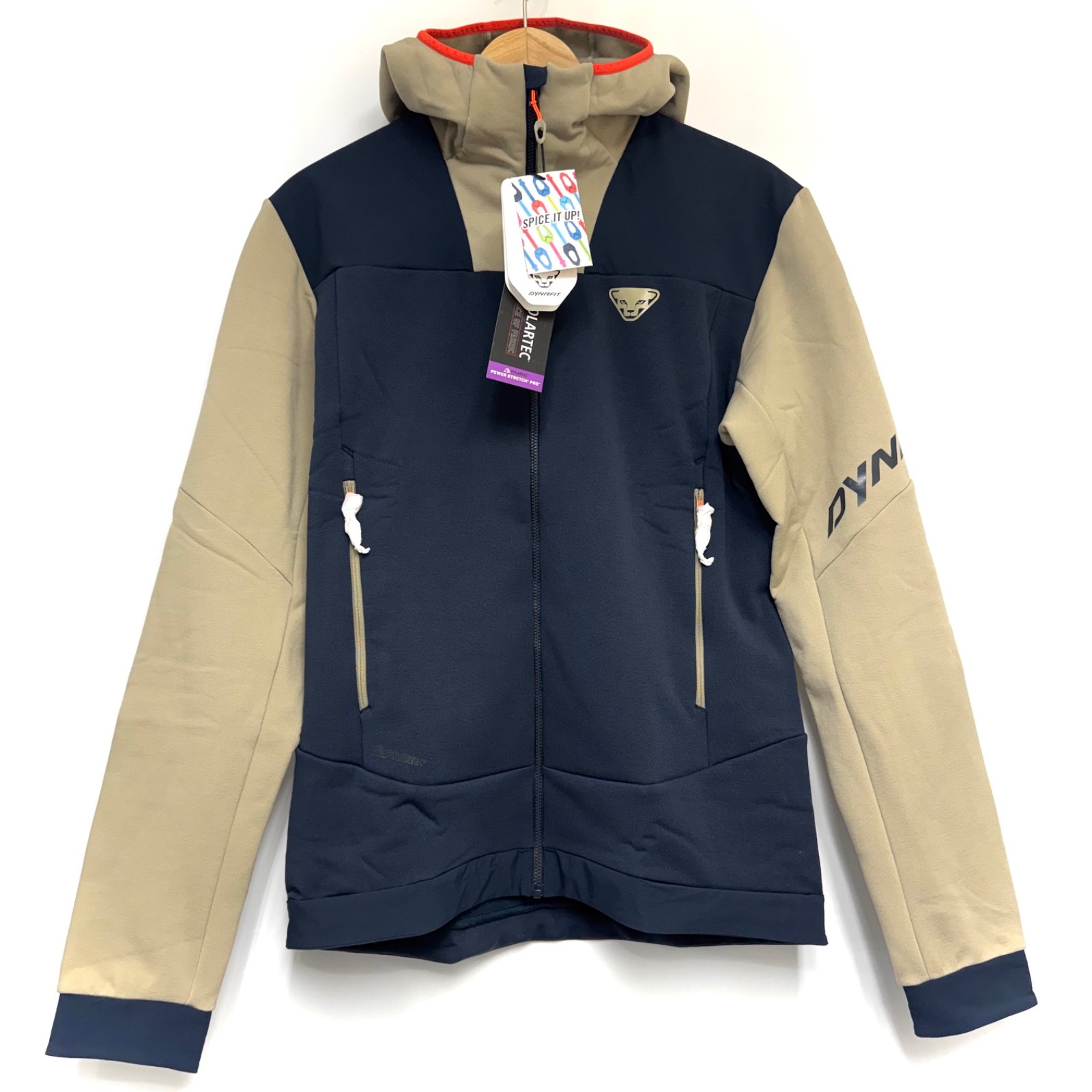 DYNAFIT Tigard PTC Hooded Jacket Polartec Fleece Full Zip Rock Khaki Mens S $230