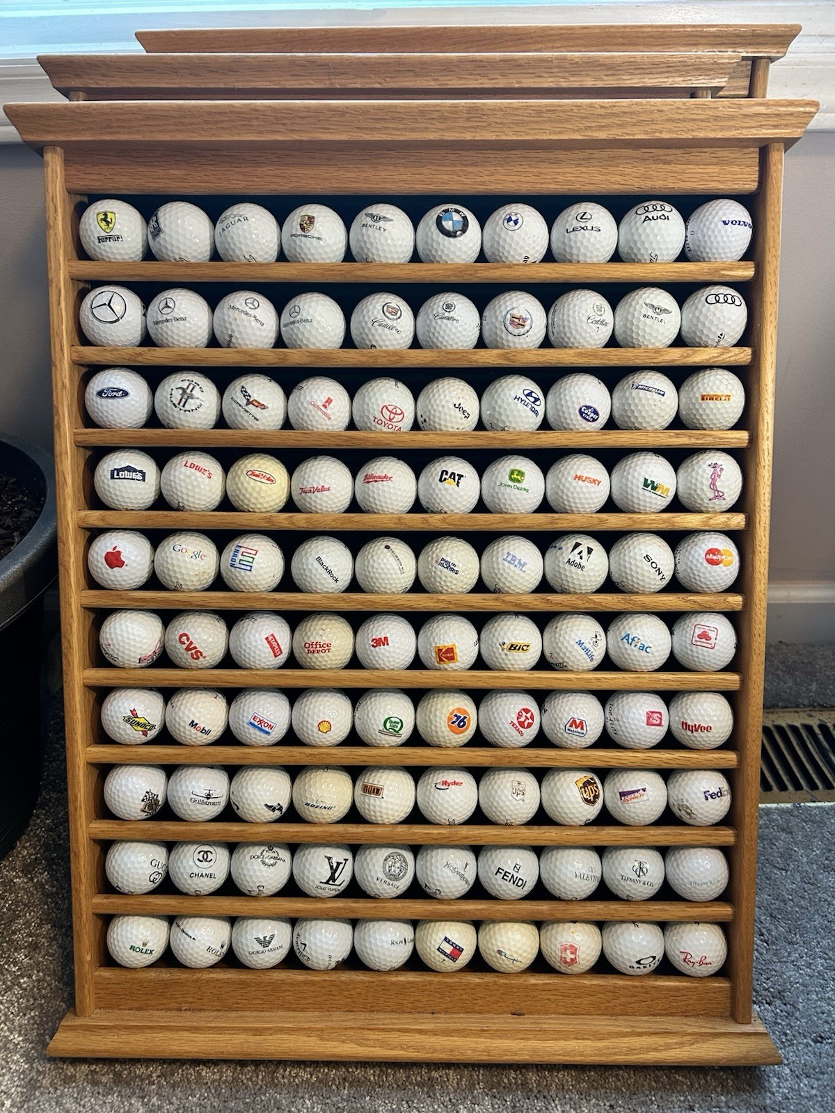 *SPECIAL* Golf Ball Collection, 375+ Unique Logos, 5 Wood Display Racks *SPECIAL* Golf Ball Collection, 375+ Unique Logos, 5 Wood Display Racks