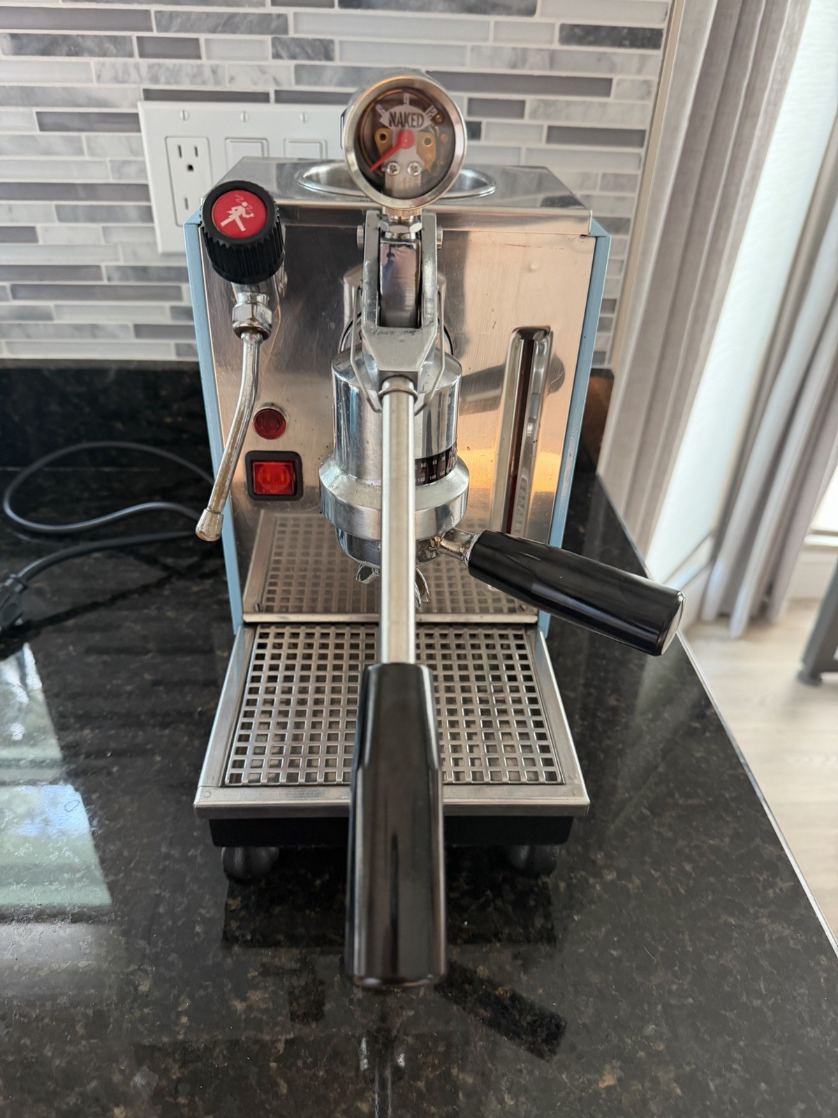 Olympia Cremina 67 Lever Espresso Machine 110V Steam Wand Blue