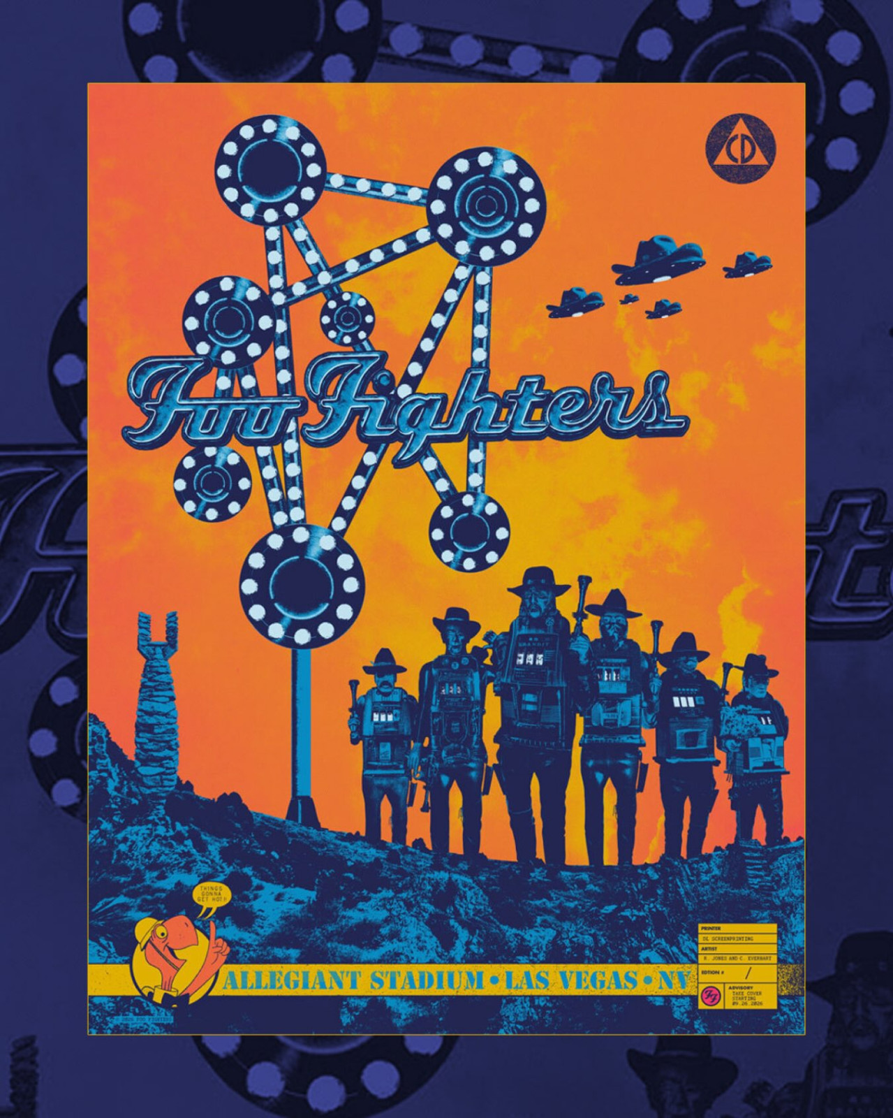 NEW Foo Fighters Las Vegas September 26, 2026 Tour Merch Poster