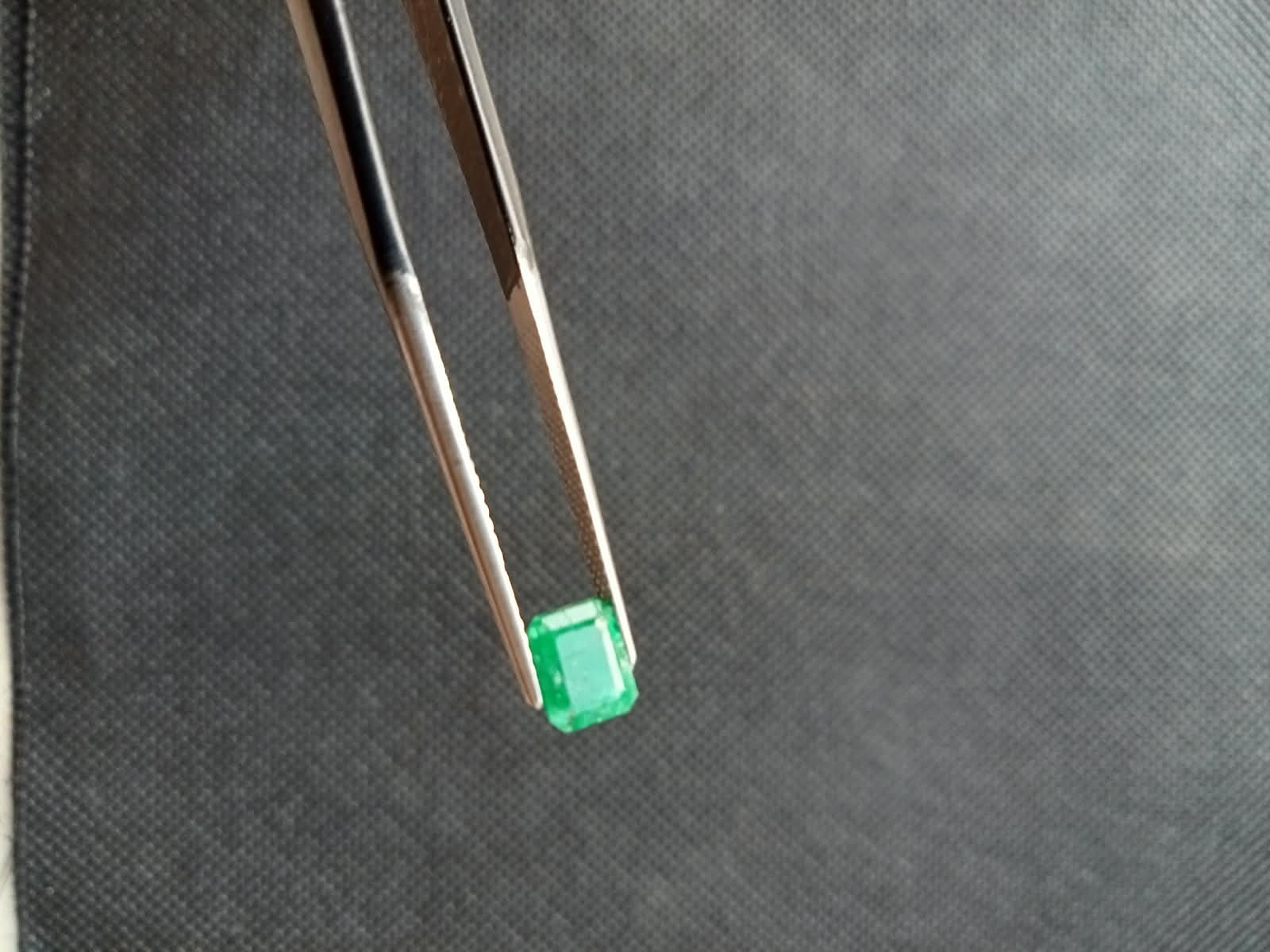 Natural Emerald Faceted Cut Gemstone 1.06 CT Vivid Green Color Swat Eye Clean