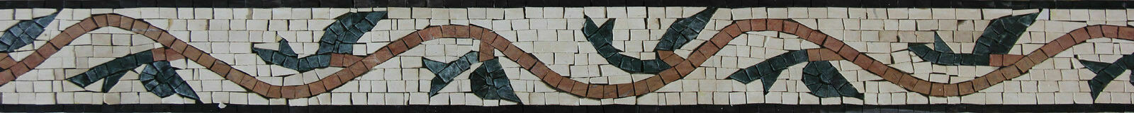 Continuous Wavy Trunk Border Marble Mosaic