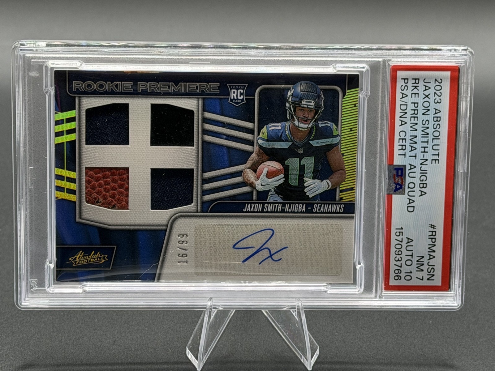 2023 Panini Absolute - Rookie Premiere Materials Jaxon Smith-Njigba #RPMA-JSN... 2023 Panini Absolute - Rookie Premiere Materials Jaxon Smith-Njigba #RPMA-JSN...