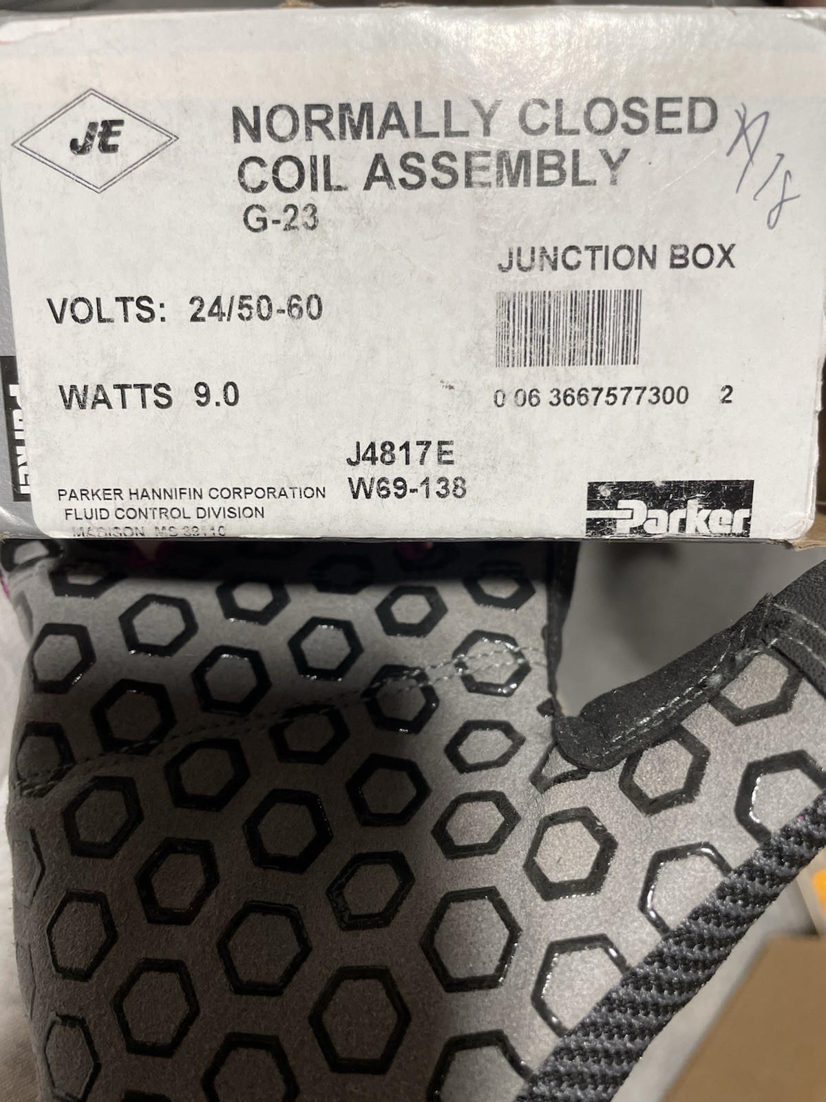 Brand New PARKER G-23 NORMALLY CLOSED COIL ASSEMBLY 9.0 WATTS  W69-138