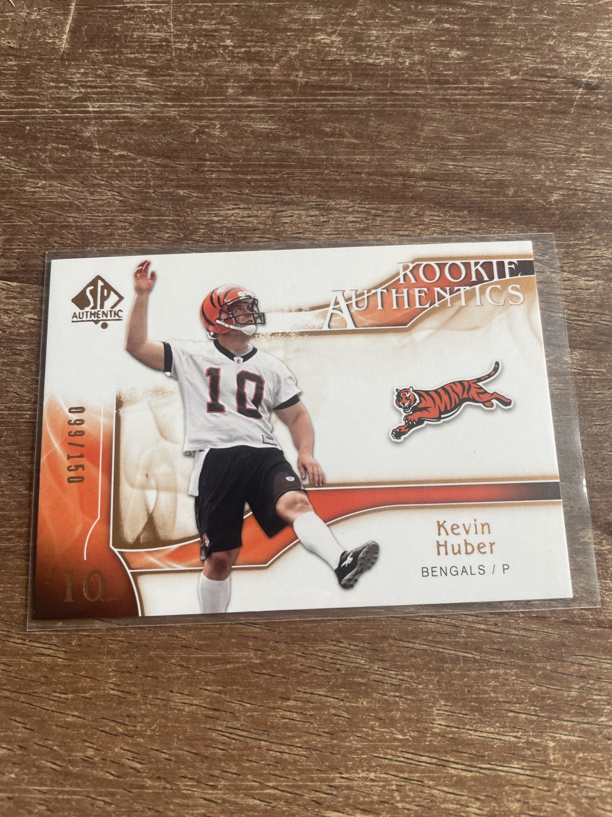 2009 SP Authentic Copper Kevin Huber RC /150 Cincinnati Bengals #223 Rookie RARE 2009 SP Authentic Copper Kevin Huber RC /150 Cincinnati Bengals #223 Rookie RARE