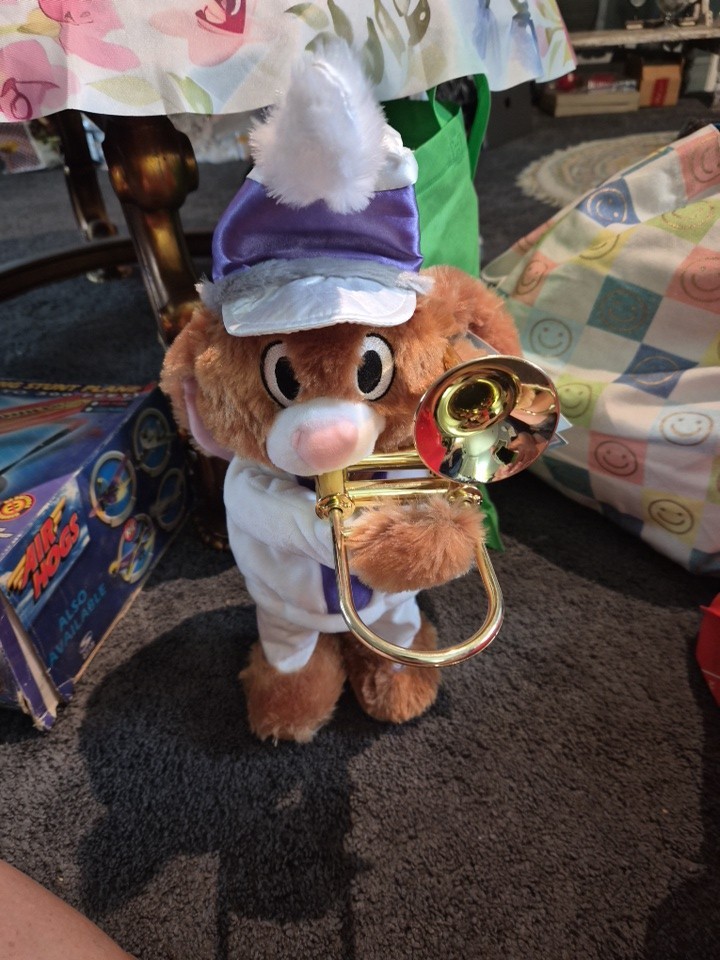 Gemmy Band Bunny Rabbit Trombone Plays When The Saints Go Marching nwt works