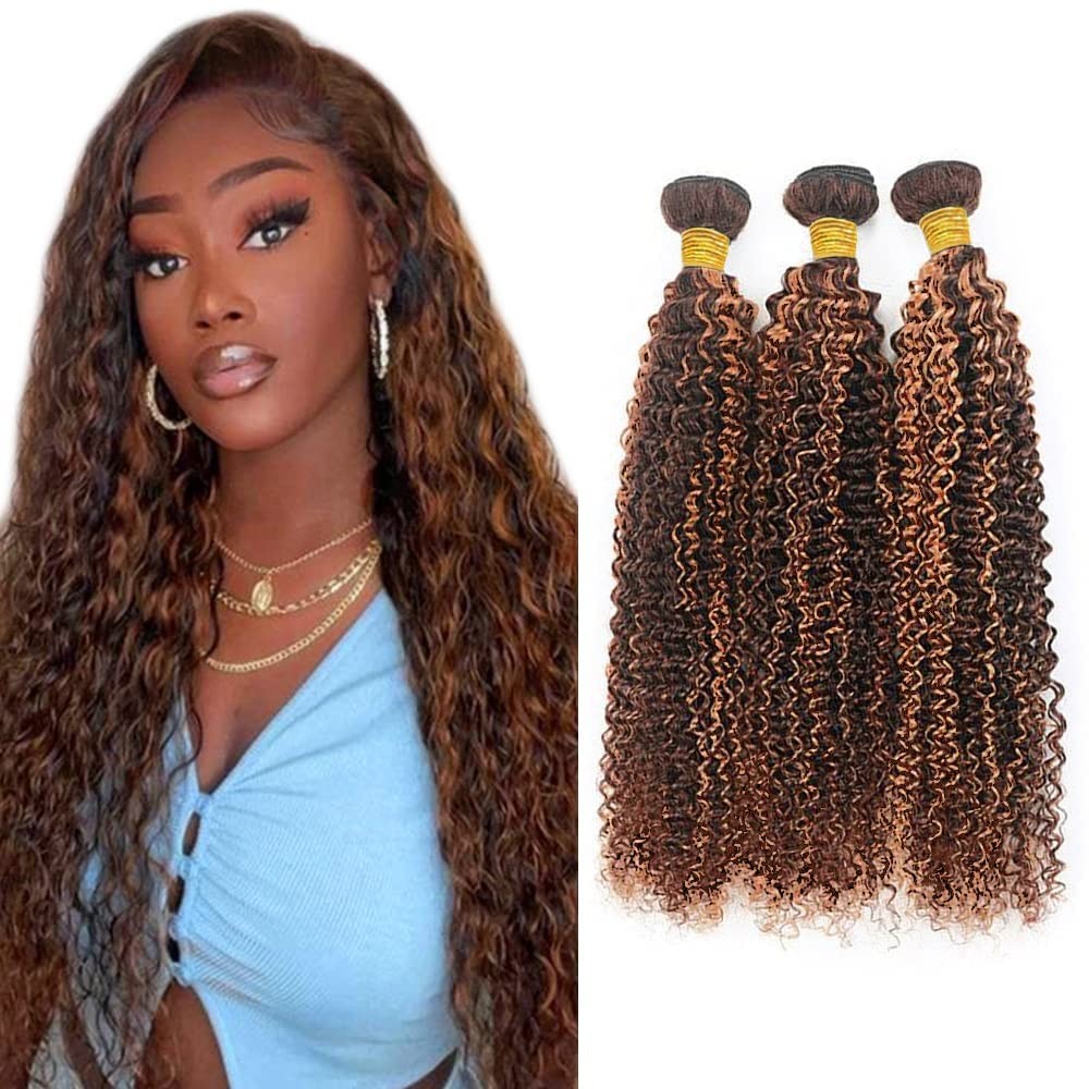 Leruikair Human Hair Bundles 10 12 14 Inch Jerry Curly P4/30 Brazilian Quick Leruikair Human Hair Bundles 10 12 14 Inch Jerry Curly P4/30 Brazilian Quick
