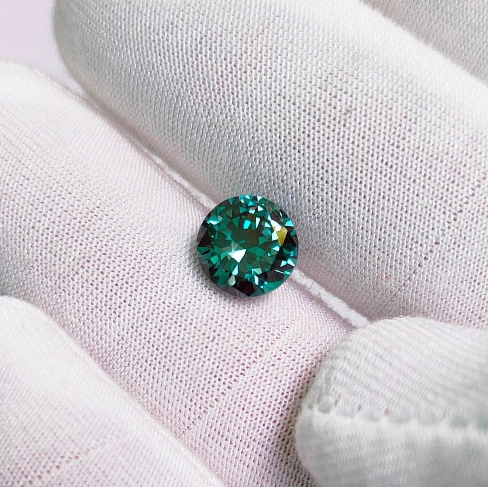 Natural Teal Sapphire 9.64 Ct Round Cut CERTIFIED Excellent Loose Gemstone