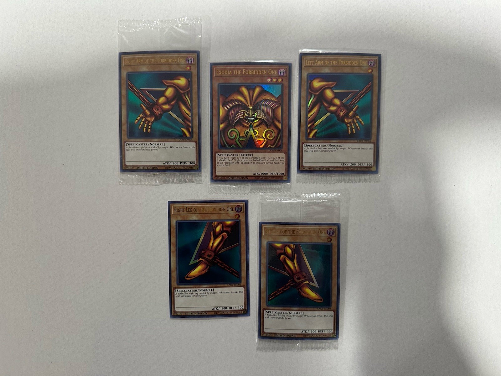 Yu-Gi-Oh Exodia the Forbidden One Complete Set LART-EN004 Lost Art Promos